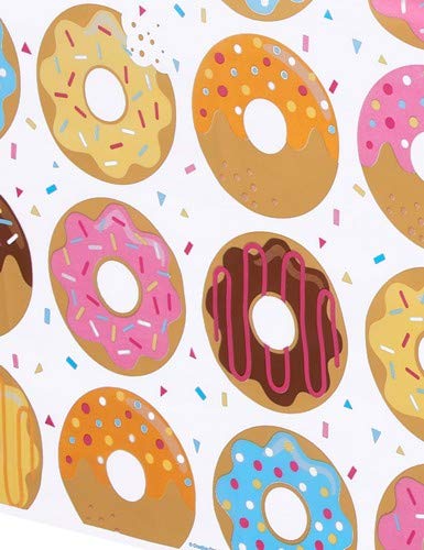Creative Converting All Over Print Plastic Tablecover  Donut Time - 54"" x 102"" - Image 3